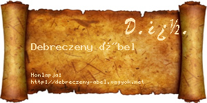 Debreczeny Ábel névjegykártya